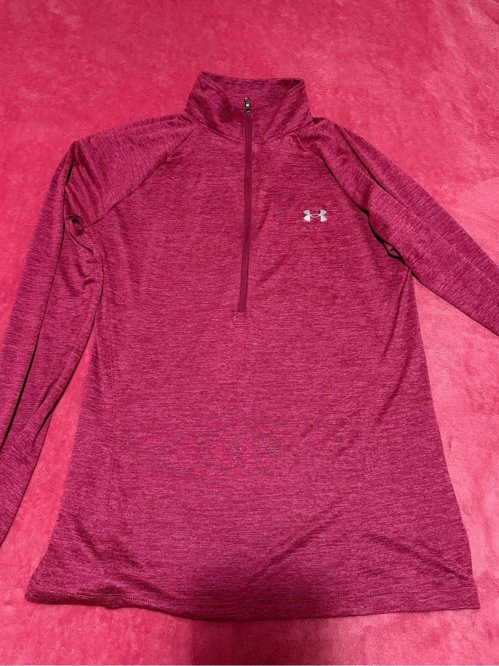 Under Armour Burgundy/Magenta Quarter-Zip Pullover